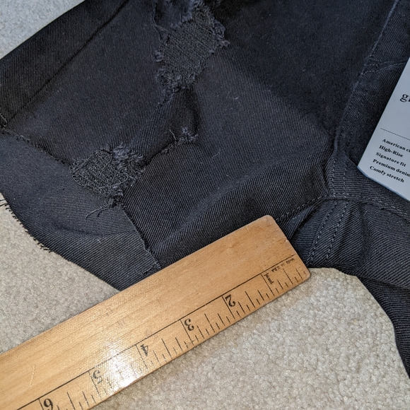 Great smokey Los Angeles distressed black denim shorts - Picture 5 of 14